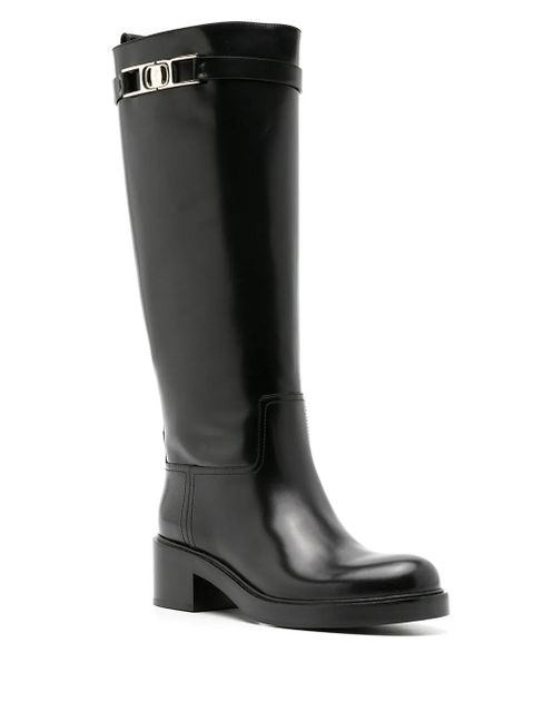 Ferragamo Gancini 55mm knee boots - Black - zdjęcie produktu nr 2