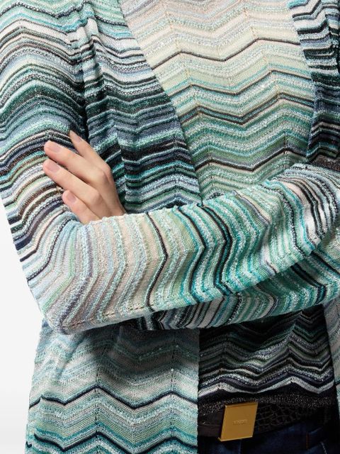Missoni chevron long cardigan - Blue
