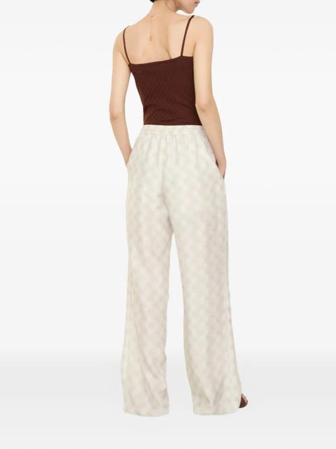 Burberry EKD Checkerboard silk pyjama trousers - Neutrals