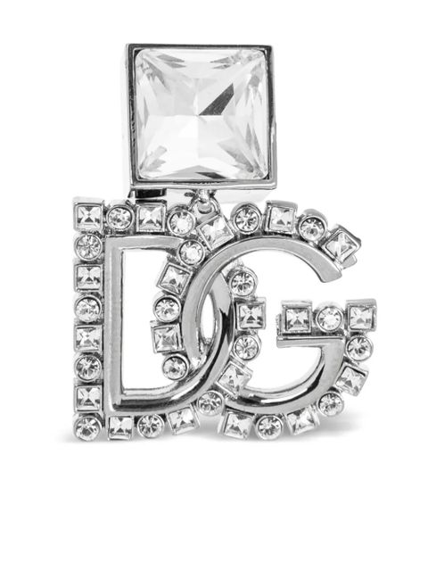 Dolce & Gabbana logo-plaque earrings - Silver