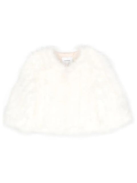 Yves Salomon straight-hem feather jacket - White - zdjęcie produktu nr 1