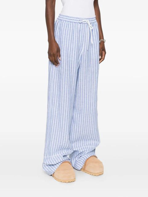 Off-White striped palazzo trousers - Blue