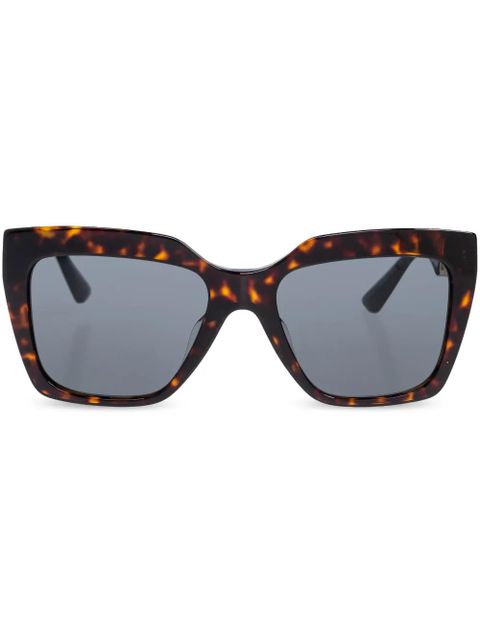 Versace Eyewear tortoiseshell-effect geometric-frame sunglasses - Brown - zdjęcie produktu nr 1