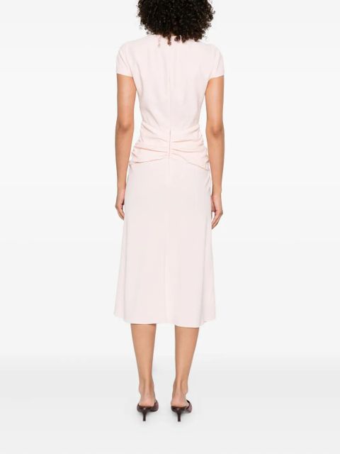 Alexander McQueen twist-detail midi dress - Pink