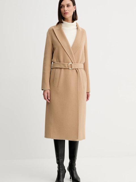 Marella płaszcz z wełną kolor beżowy 2523016011200 - zdjęcie produktu nr 1