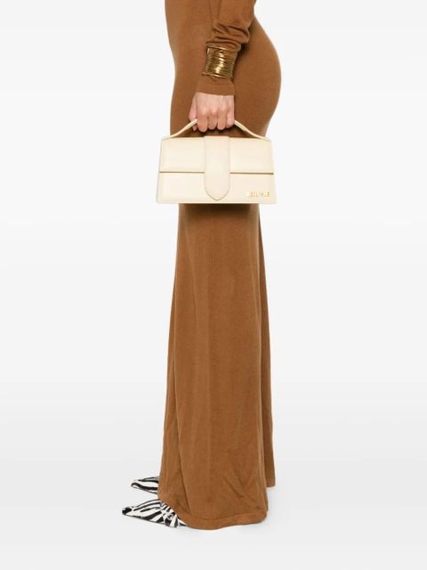 Jacquemus The Big Bambino leather tote bag - Neutrals