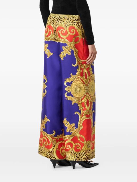 Versace baroque-print elastic-waist trousers - Purple