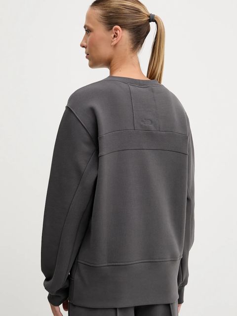 The North Face bluza bawełniana Dome Relaxed damska kolor szary gładka NF0A8EU4RHI1
