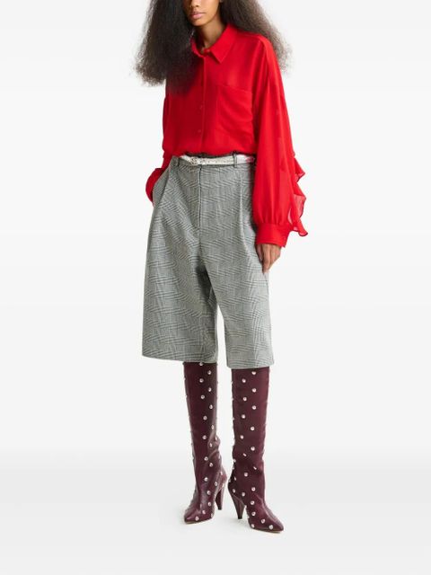 Essentiel Antwerp ruffled sleeves shirt - Red