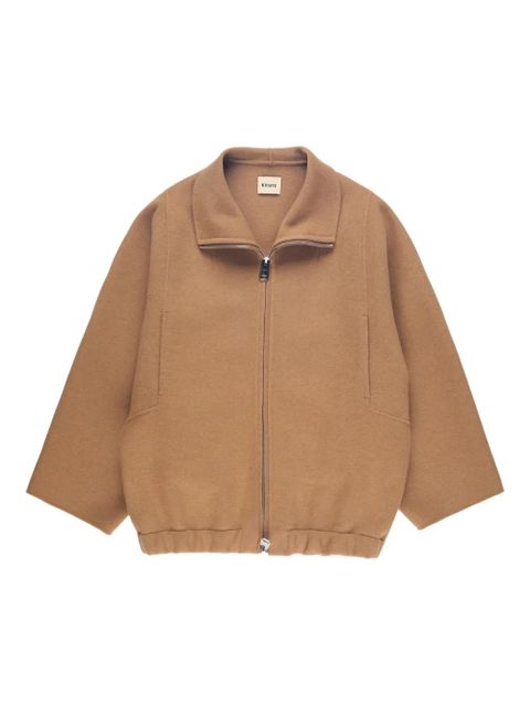 KHAITE wide-sleeve zip-front jacket - Brown - zdjęcie produktu nr 1