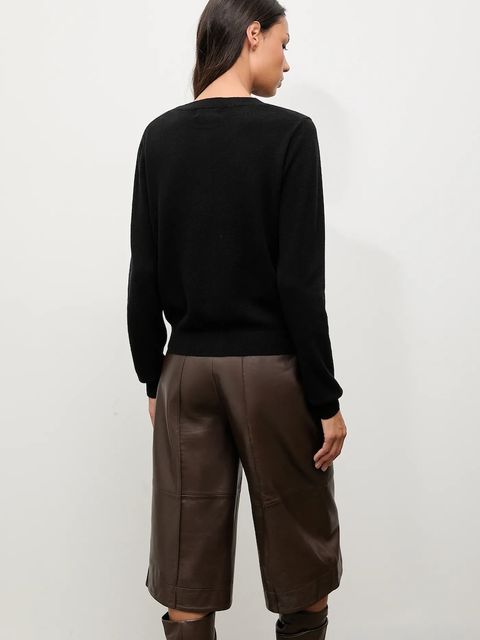 Answear.LAB kardigan z wełny merino z szalem damski kolor czarny lekki