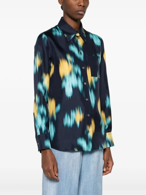 Lanvin abstract-print shirt - Blue