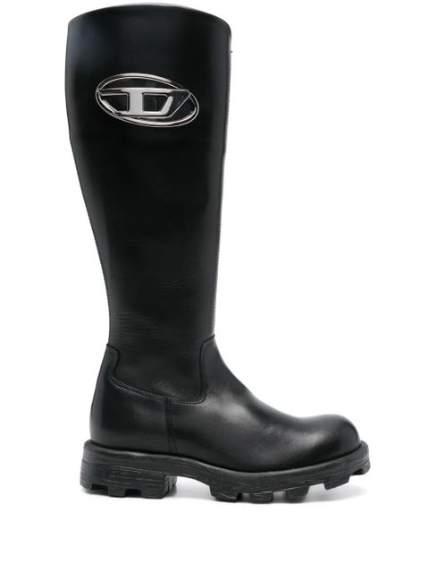 Diesel Oval D-logo boots - Black - zdjęcie produktu nr 1