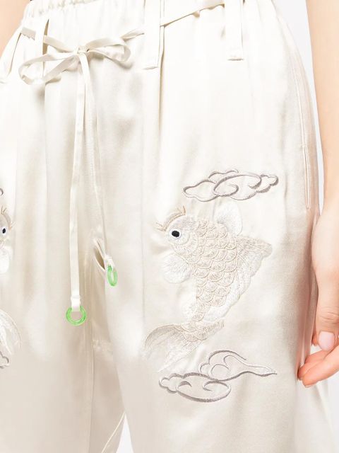 Alexander Wang embroidered-design shorts - Neutrals