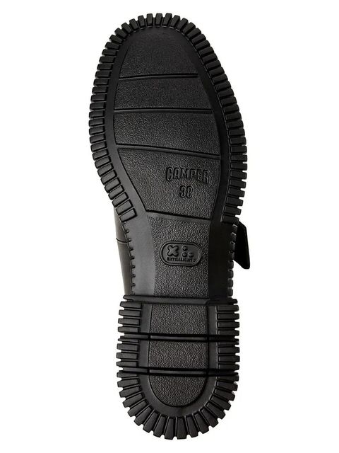 Camper półbuty skórzane Pix damskie kolor czarny na płaskim obcasie K201761-001