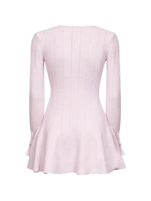 Self-Portrait pocket V-neck mini dress - Pink - zdjęcie produktu nr 2