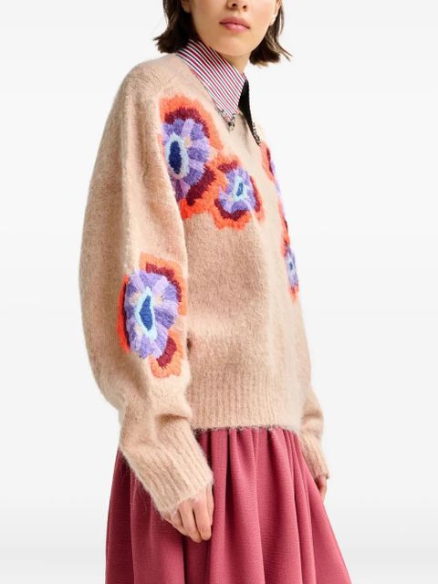 Essentiel Antwerp Impossible1 embroidered sweater - Neutrals