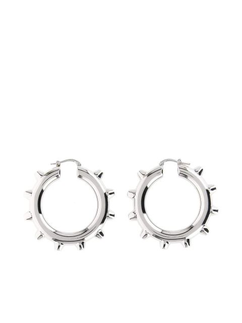 Jil Sander spike-embellished hoop earrings - Silver - zdjęcie produktu nr 2