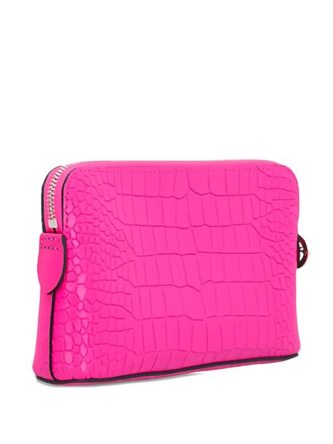 Longchamp crocodile-effect clutch bag - Pink - zdjęcie produktu nr 2