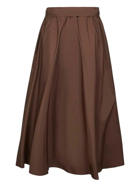 Weekend Max Mara pleated tie-waist mid skirt - Brown