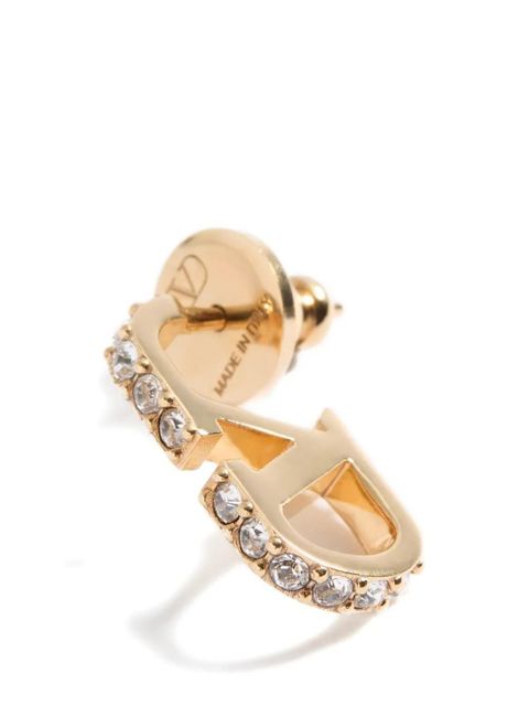 Valentino Garavani VLogo Signature metal and Swarovski® crystal earrings - Gold