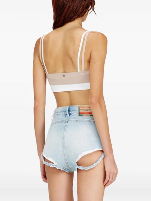 Diesel M-Zelda ribbed panelled top - White