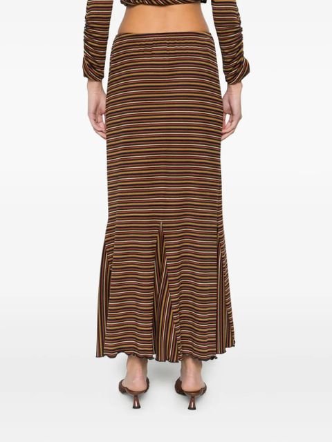 Anna Sui striped midi skirt - Brown - zdjęcie produktu nr 2