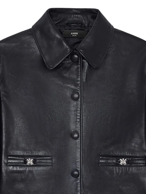 AMIRI buttoned leather jacket - Black - zdjęcie produktu nr 2