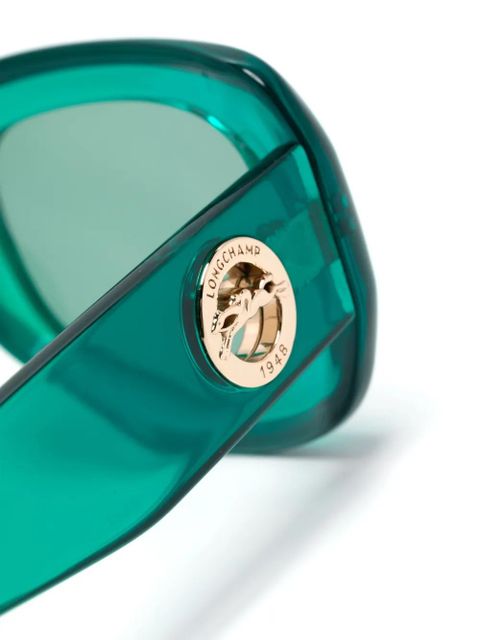 Longchamp rectangle-frame sunglasses - Green