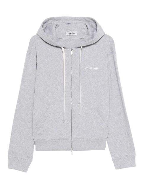 Miu Miu zip-up hoodie - Grey - zdjęcie produktu nr 1