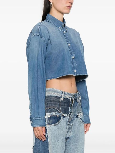 Givenchy cropped denim shirt - Blue