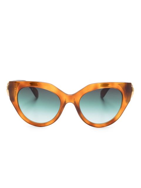 Gucci Eyewear tortoiseshell-effect cat eye-frame sunglasses - Brown - zdjęcie produktu nr 1