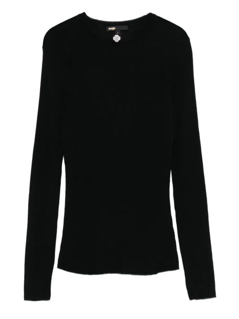 Maje ribbed long-sleeve t-shirt - Black - zdjęcie produktu nr 1