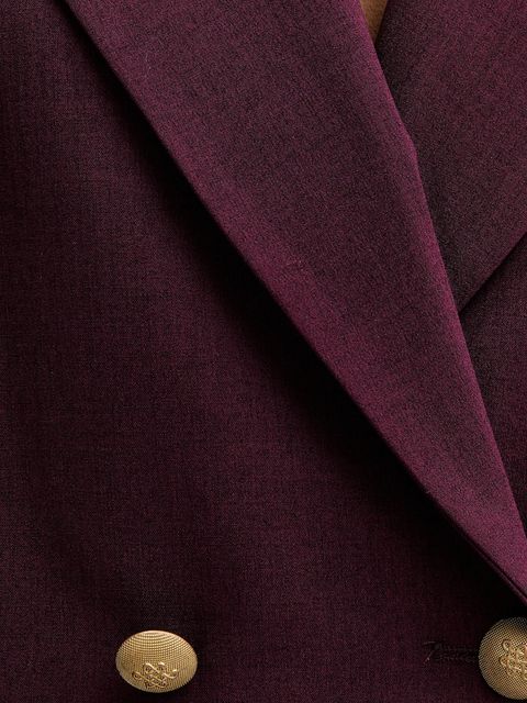 Haveone marynarka kolor bordowy dwurzędowa gładka JSO-P014