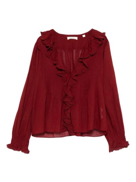 DÔEN Hardy ruffled blouse - Red - zdjęcie produktu nr 1