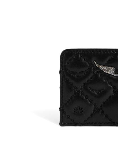 Zadig&Voltaire quilted logo-plaque cardholder - Black