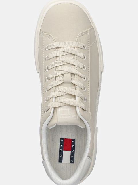 Tommy Jeans sneakersy TJW FLATFORM SNEAKER damskie kolor beżowy EN0EN02819