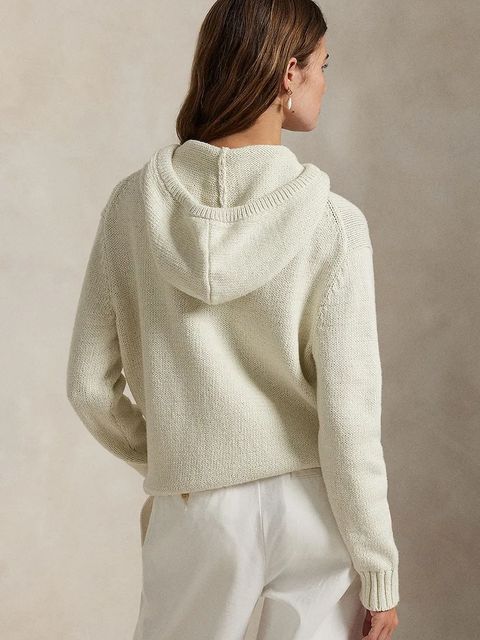 Polo Ralph Lauren sweter z domieszką lnu damski kolor beżowy 211972802