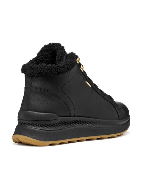 Geox botki D SPHERICA ACTIF X2 damskie kolor czarny na płaskim obcasie D56WPA 00085 C9999