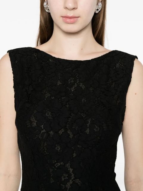 PINKO Drupa lace slit midi dress - Black