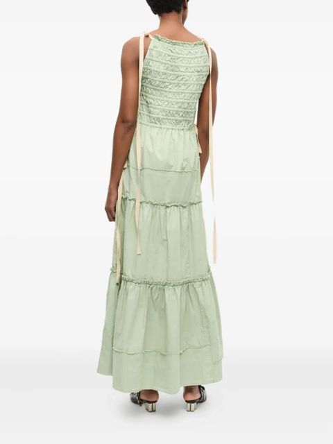 GANNI tiered dress - Green