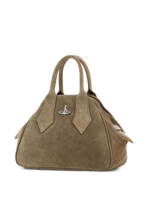 Vivienne Westwood small Yasmine Orb-detail leather tote bag - Grey