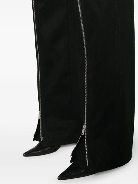 Jil Sander zip-up wide-leg trousers - Black