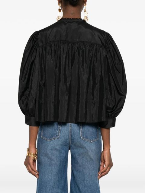 Chloé ruffled bib blouse - Black