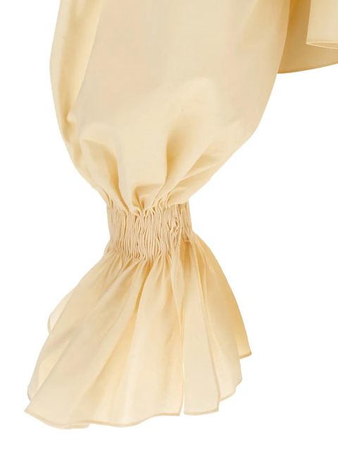 KHAITE Durer high-neck blouse - Neutrals