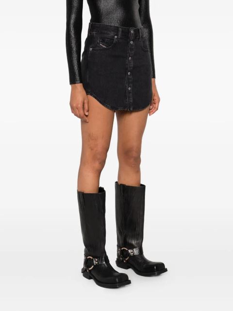 Diesel button-front denim mini skirt - Black