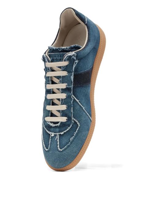 Maison Margiela Ripped Replica lace-up sneakers - Blue