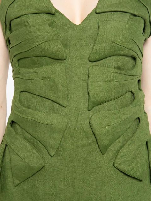 FARM Rio Monstera Leaf maxi dress - Green