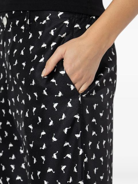Moschino printed trousers - Black