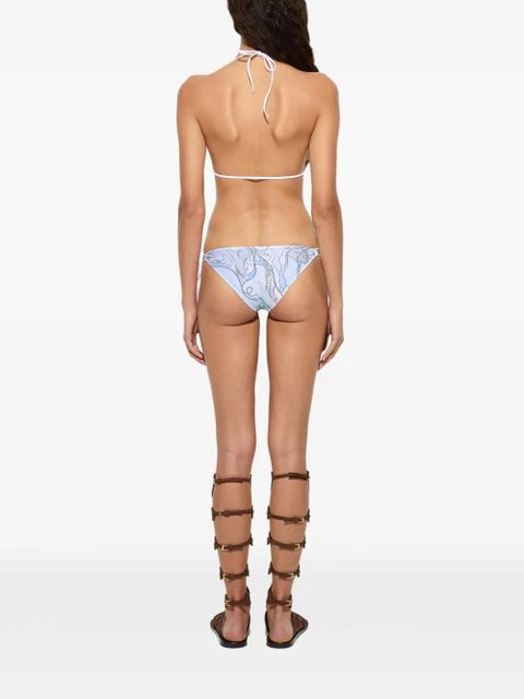 PUCCI Orchidee-print adjustable bikini bottoms - Blue